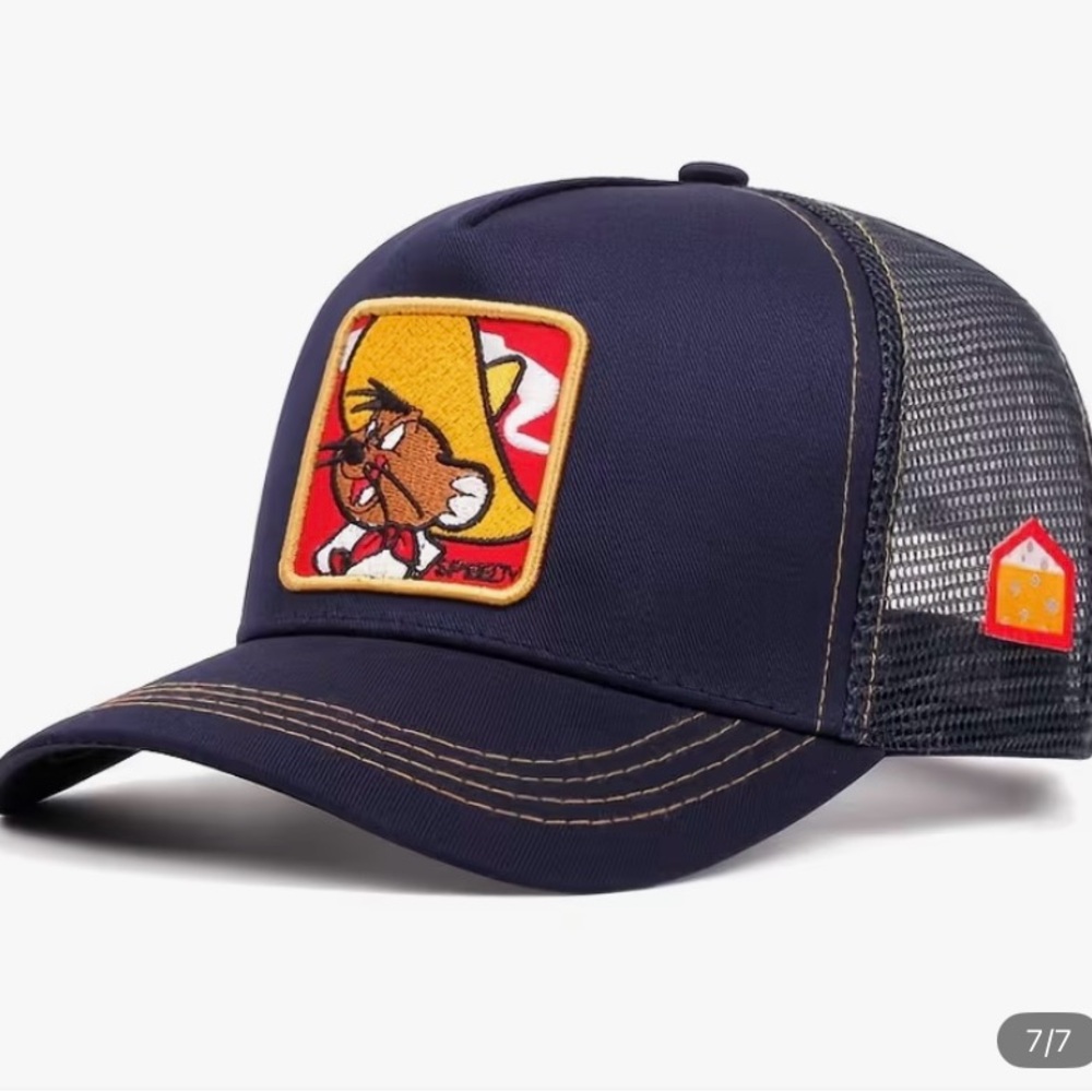 Navy Blue Cartoon Character Cap